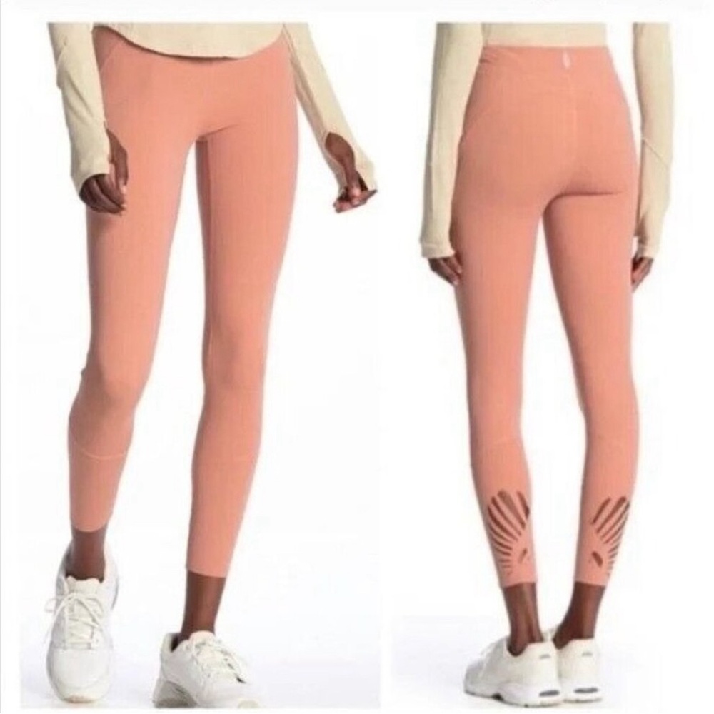 Free People Movement Over The Moon Leggings Peach/Tan Color